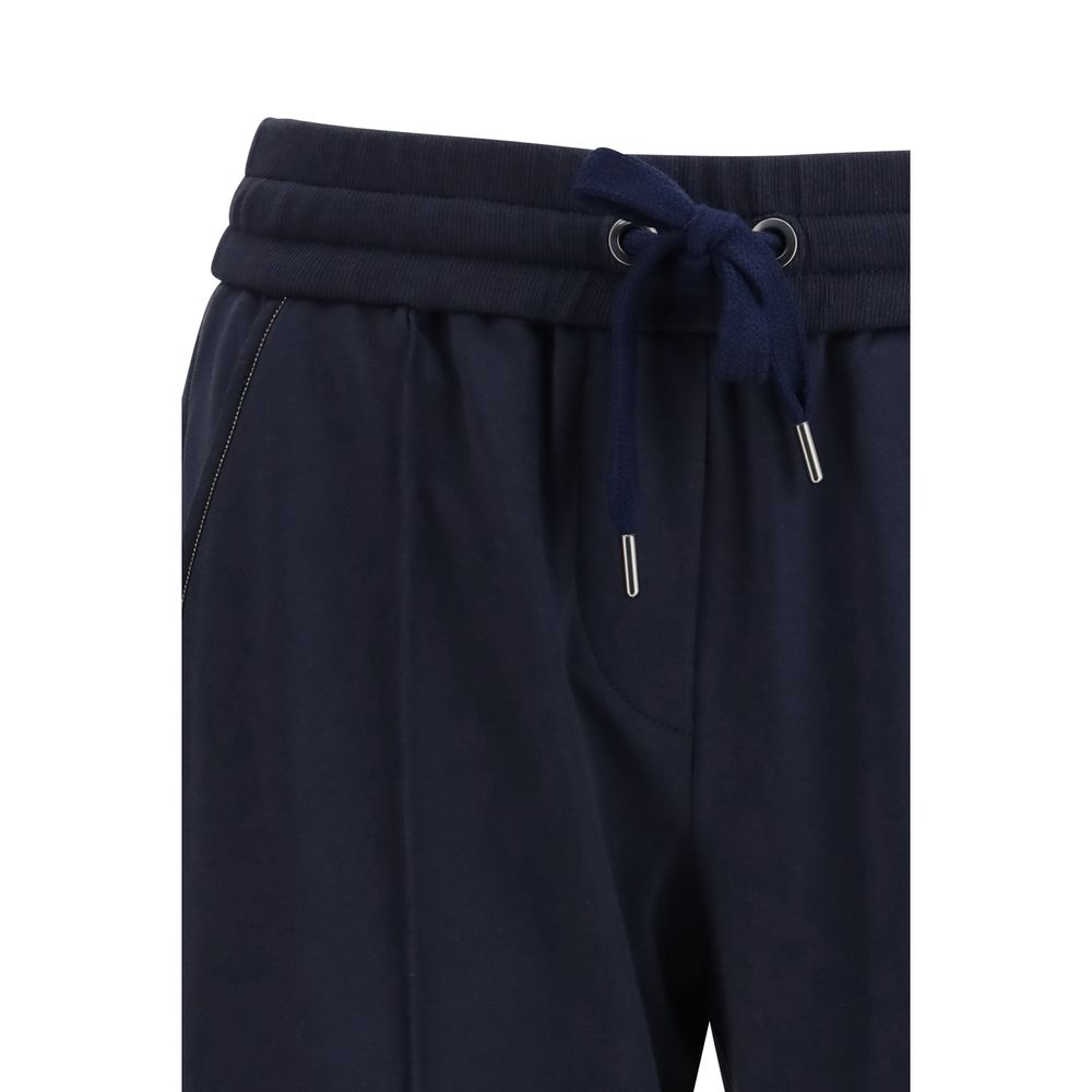 Brunello Cucinelli Blue Cotton Joggers
