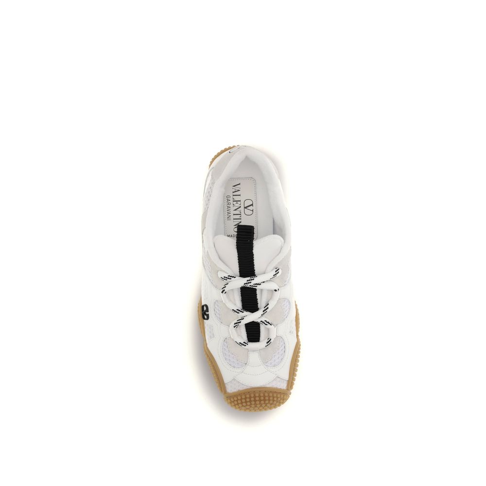 Valentino Garavani Amphibia White Polyamide Athletic Sneakers