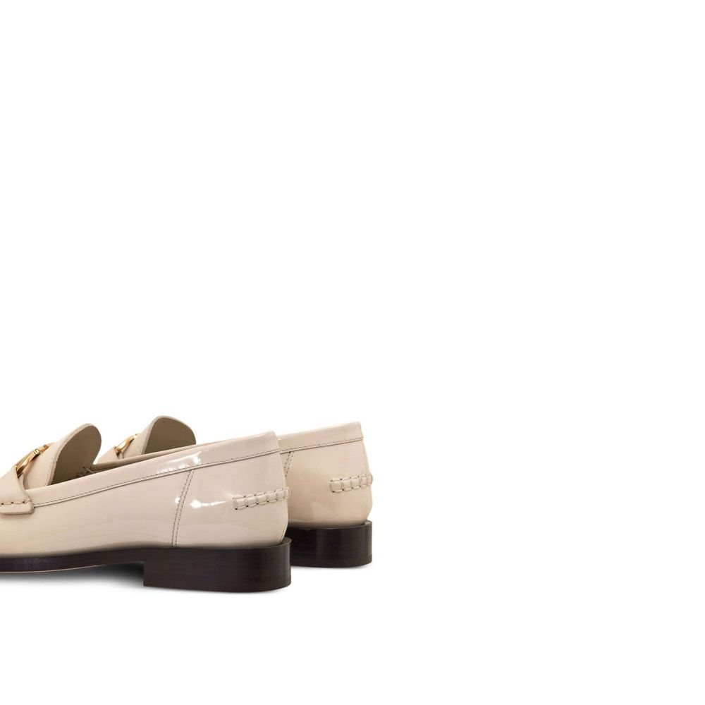 Salvatore Ferragamo White Calfskin Slip-On Loafers for Women
