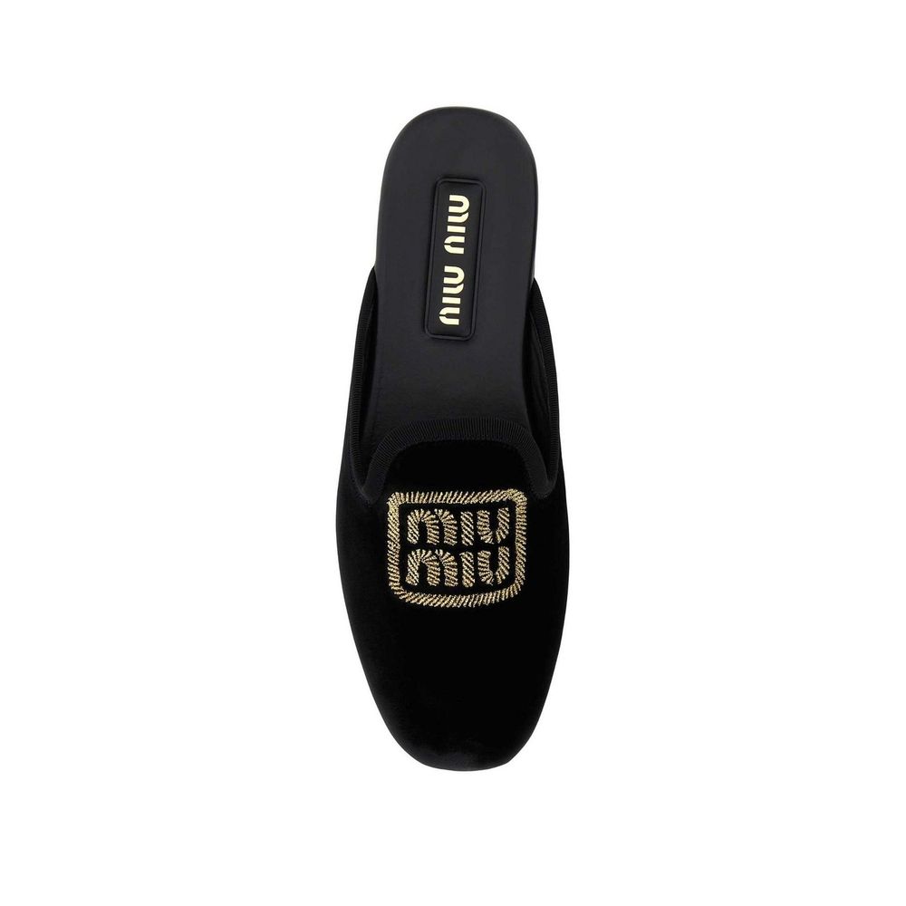 Miu Miu Black Calfskin Mules for Women