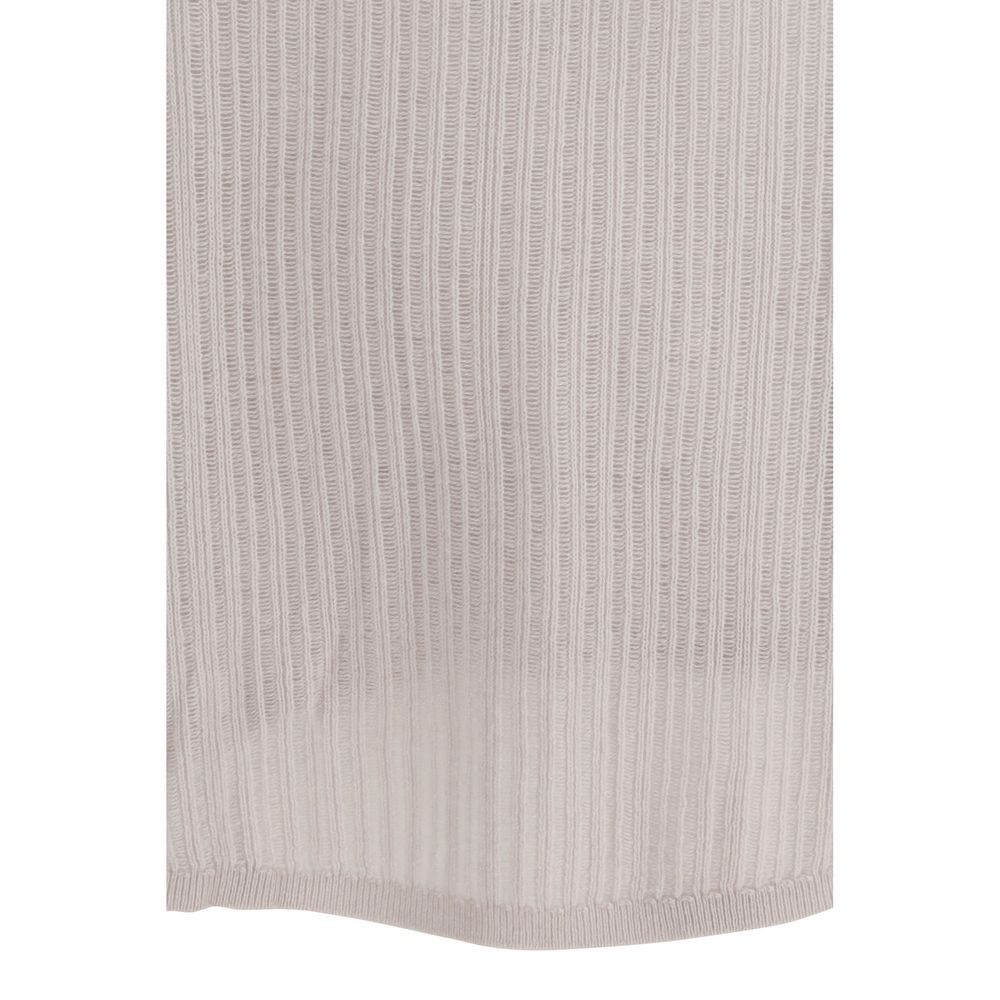 Allude White Cashmere Cashmere Sweater