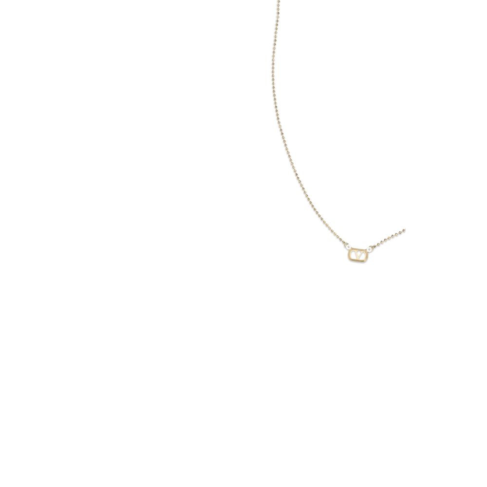 Valentino Garavani Gold Metal Ovalette Necklace with Swarovski Crystals