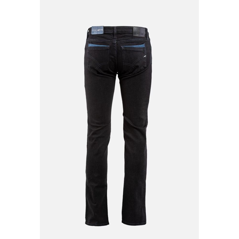Gas Black Cotton Denim Jeans