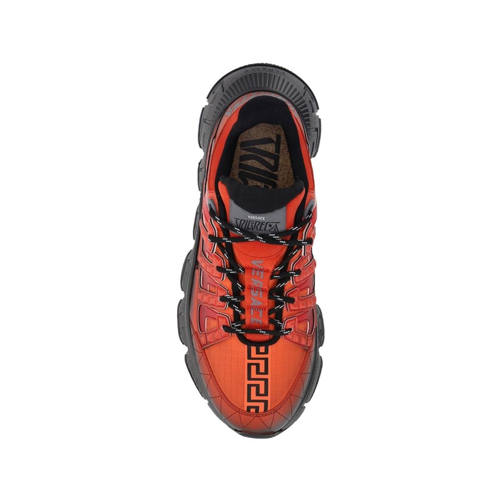 Versace Trigreca Sneakers for Men in Scarlet Gunmetal