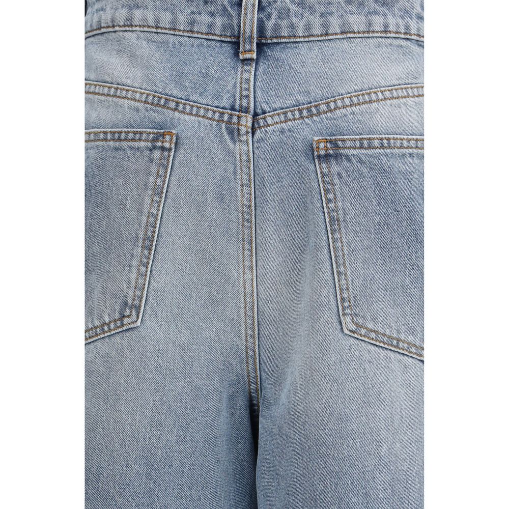 Róhe Blue Cotton Straight-Leg Jeans