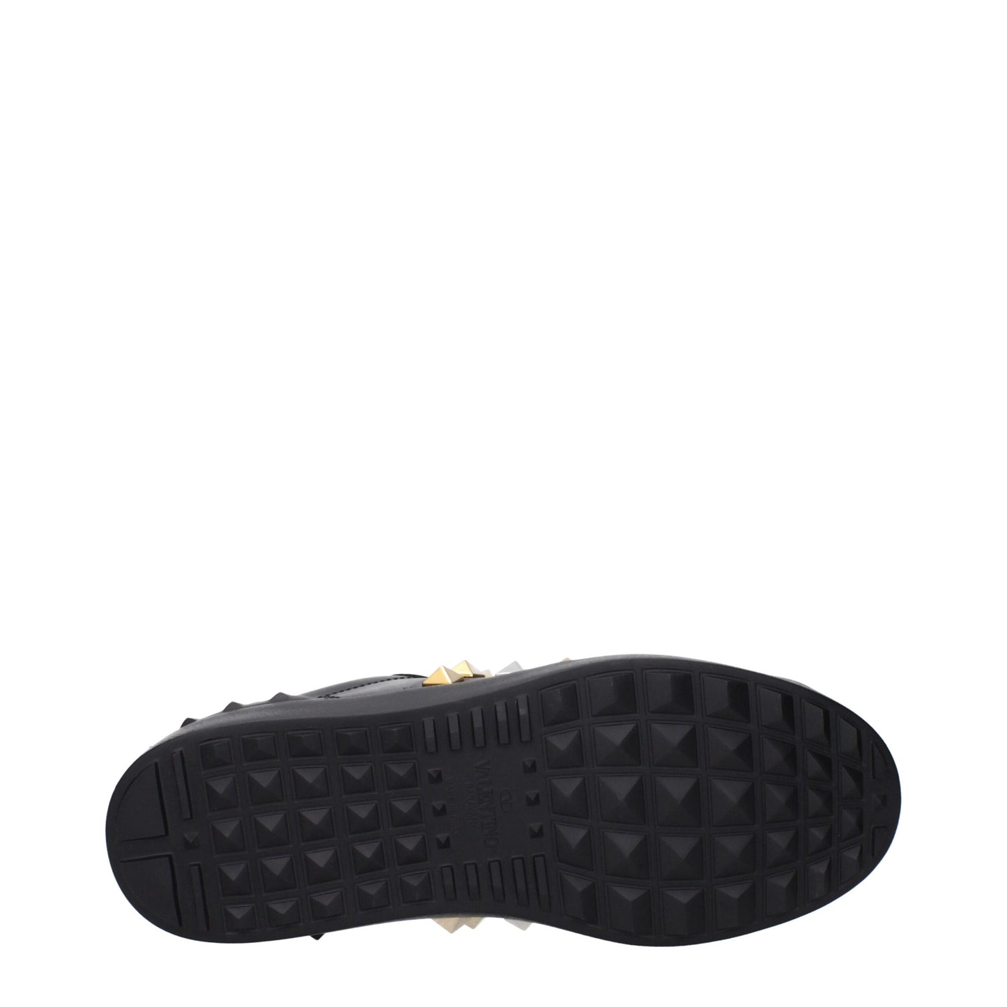 Valentino Garavani Black Leather Sneakers with Studs