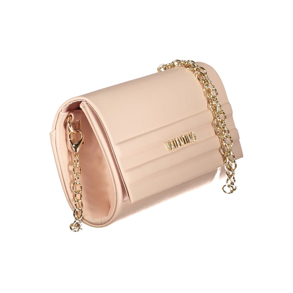 Mario Valentino Rosa Leather Handbag with Removable Chain Strap