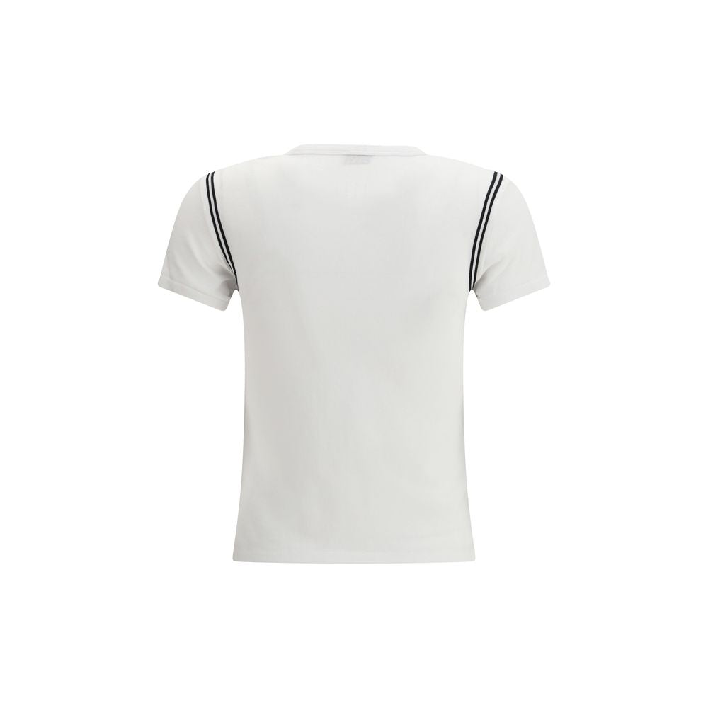 Kenzo White Cotton T-Shirt - Boke Flower 2.0 Embroidered Design