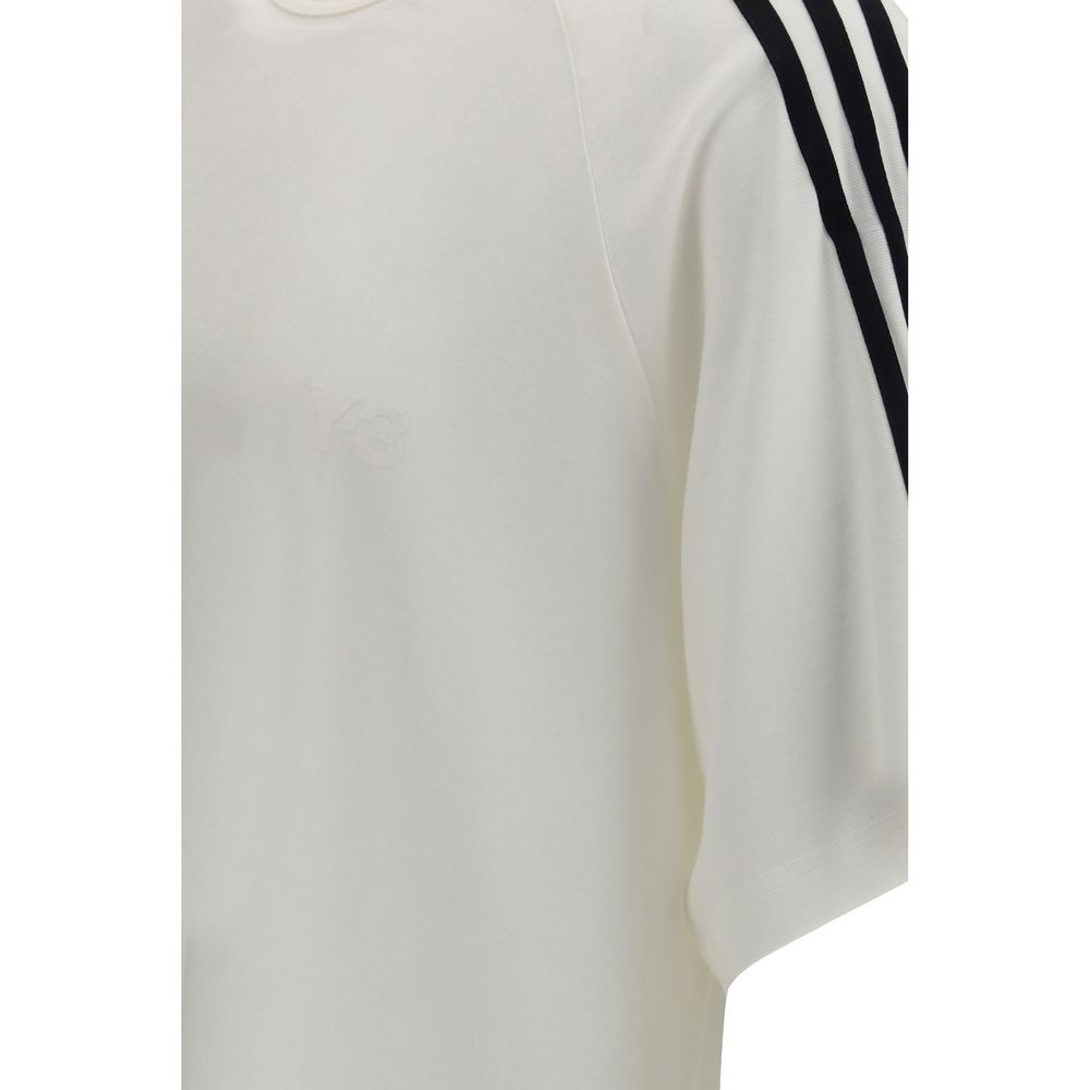 Y-3 Cream Lyocell Sportswear Short Sleeve 3-Stripes T-shirt