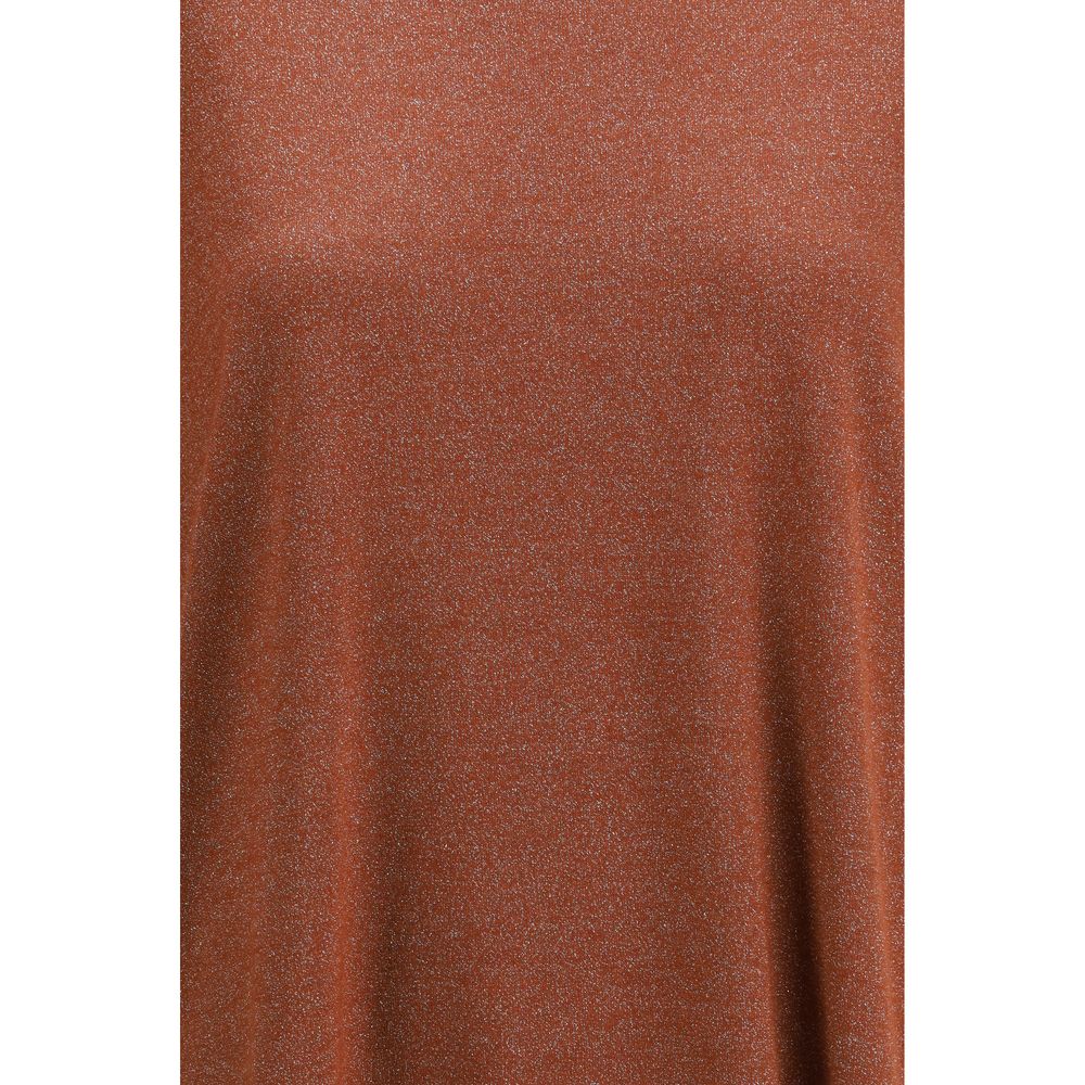 Brunello Cucinelli Brown Silk Blend T-Shirt