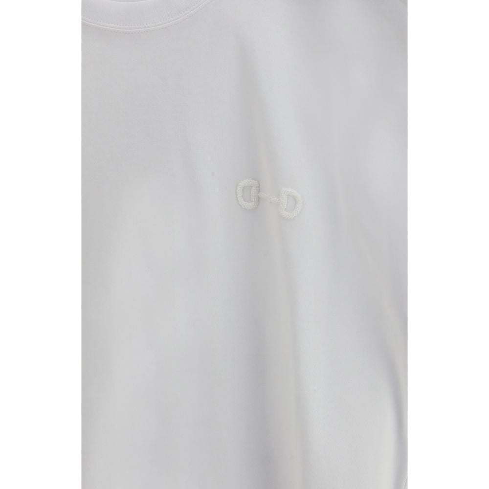 Gucci White Cotton Sportswear T-Shirt with Embroidered Horsebit