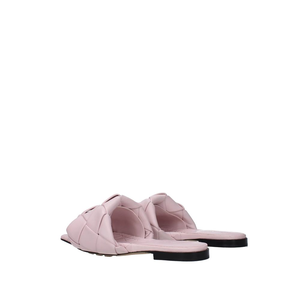 Bottega Veneta Pink Lido Calfskin Flat Sandals