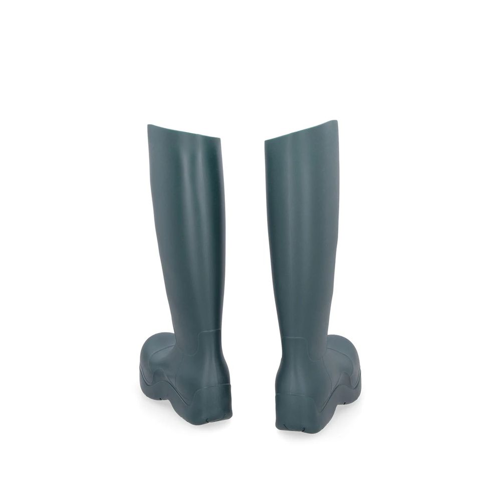 Bottega Veneta Green Rubber Rain Boots