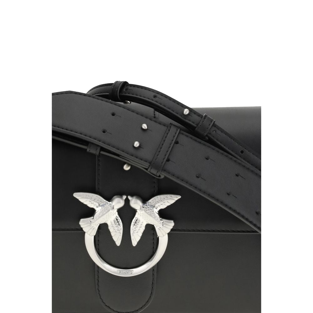 PINKO Black Leather Wallet - The Love One Shoulder Bag
