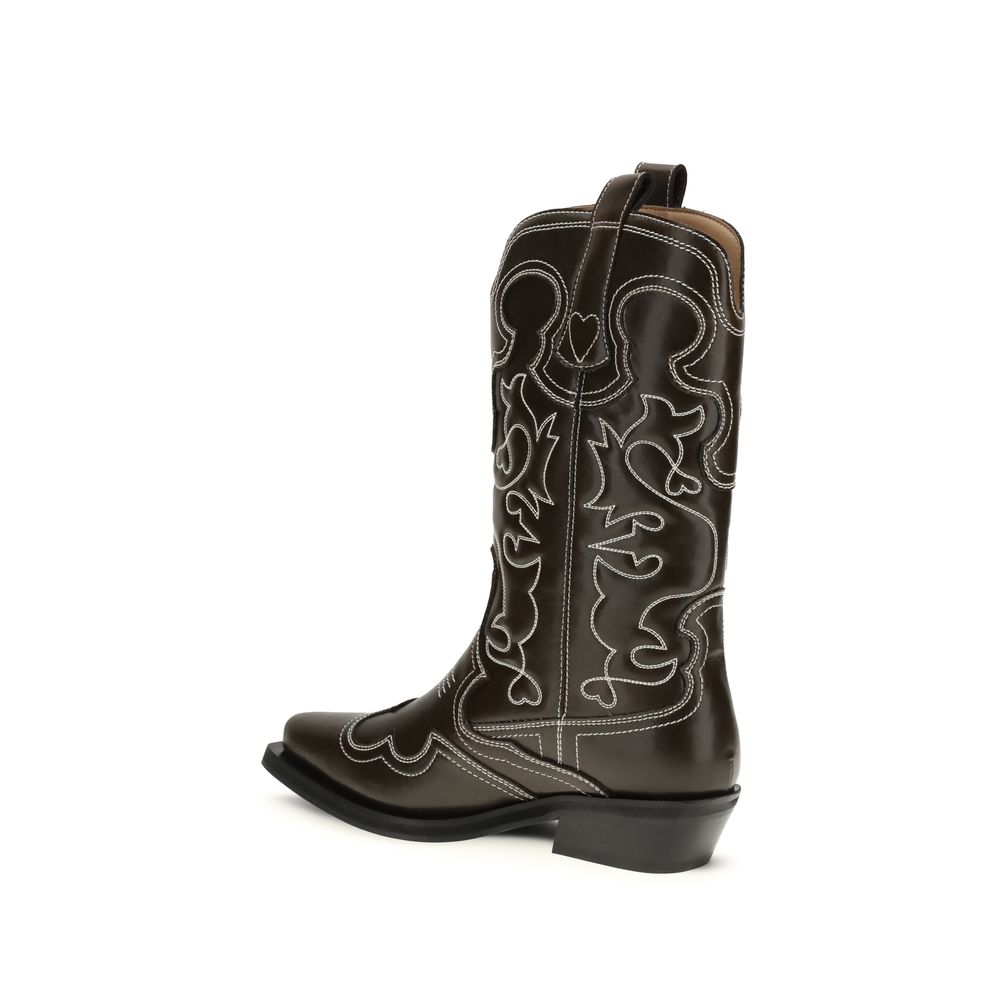 Ganni Bicolor Polyethylene Ankle Boots