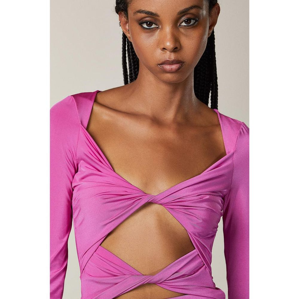 Patrizia Pepe Orchid Purple Nylon Casual Dress