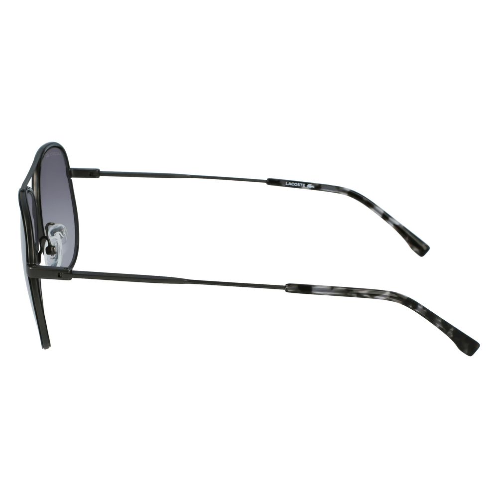 Lacoste Men's Sunglasses – Gray Metal Frame, Fade Smoky Lenses