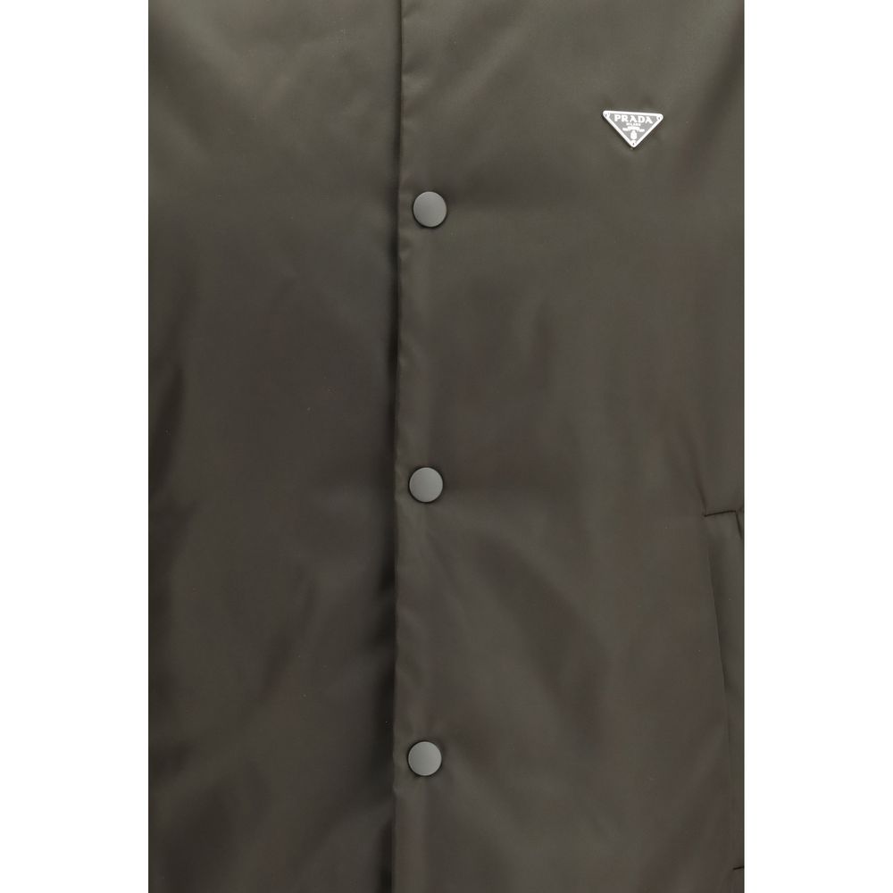 Prada Military Green Re-Nylon Bomber Jacket for Men