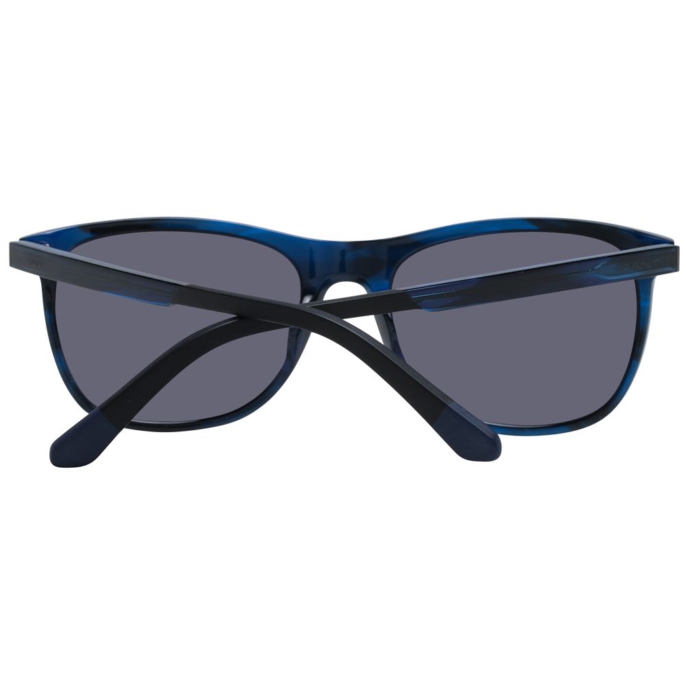 Gant Men’s Sunglasses – Blue Rectangle Frame, Grey Lenses