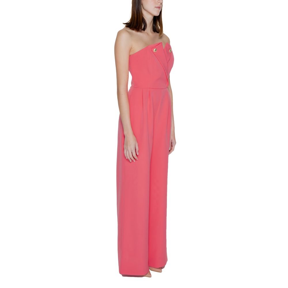 Silence Croal Pink Sweetheart Neckline Jumpsuit