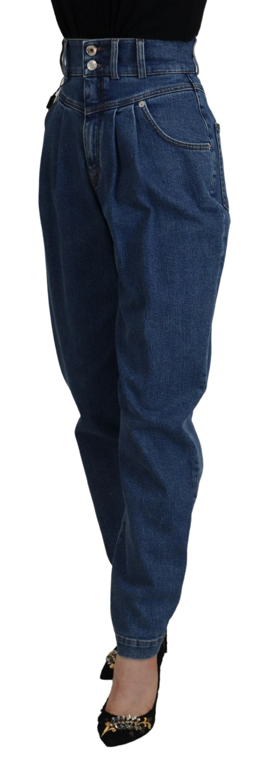 Dolce & Gabbana Blue High-Waisted Jean