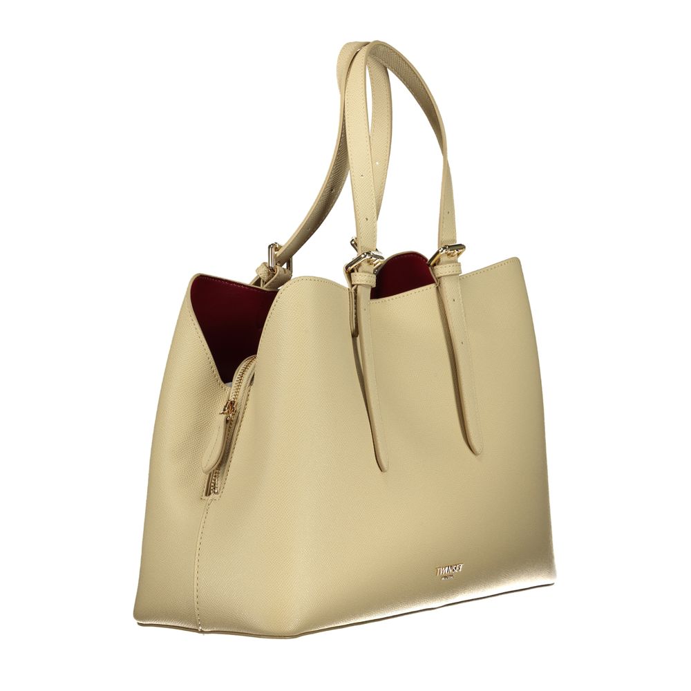 TWINSET Beige Polyurethane Women Handbag