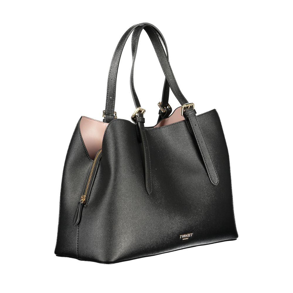 TWINSET Black Polyurethane Women's Handbag