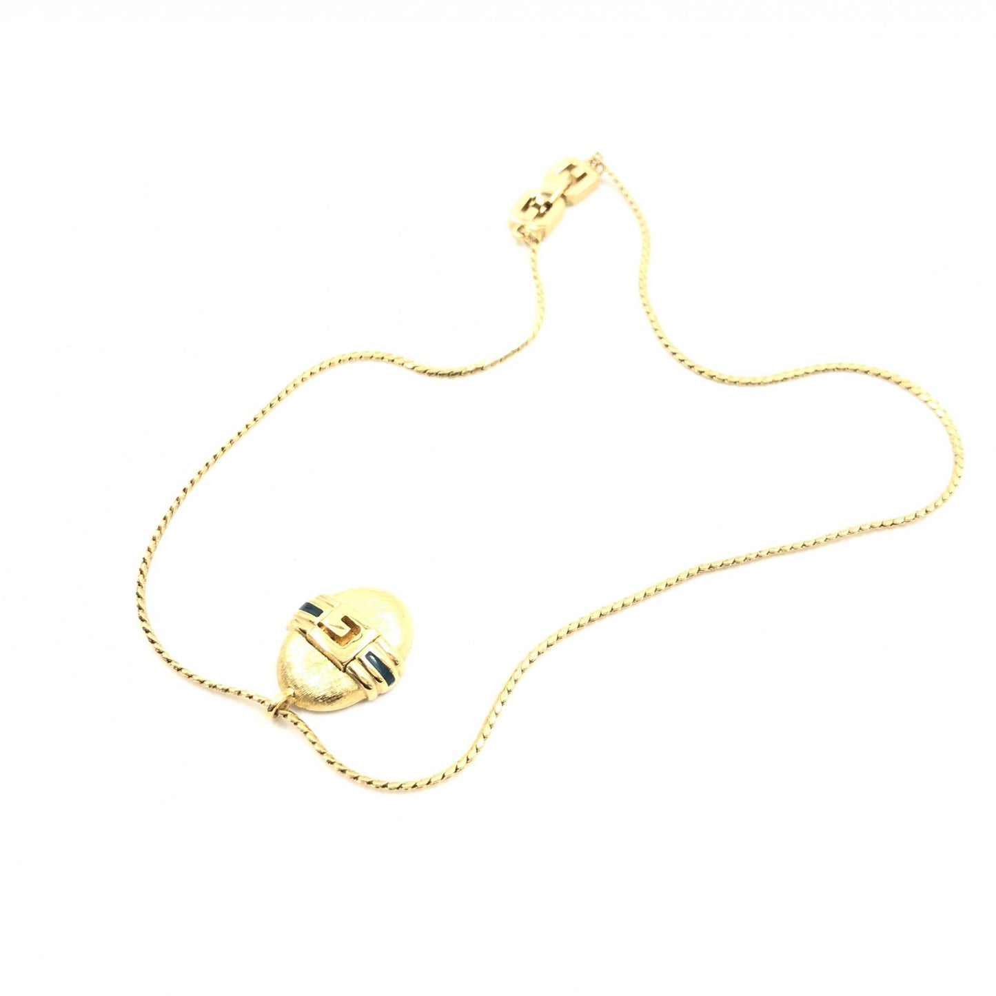 Givenchy Preloved Pendant Necklace - A Timeless Elegance in Gold Finish with Minor Character Marks