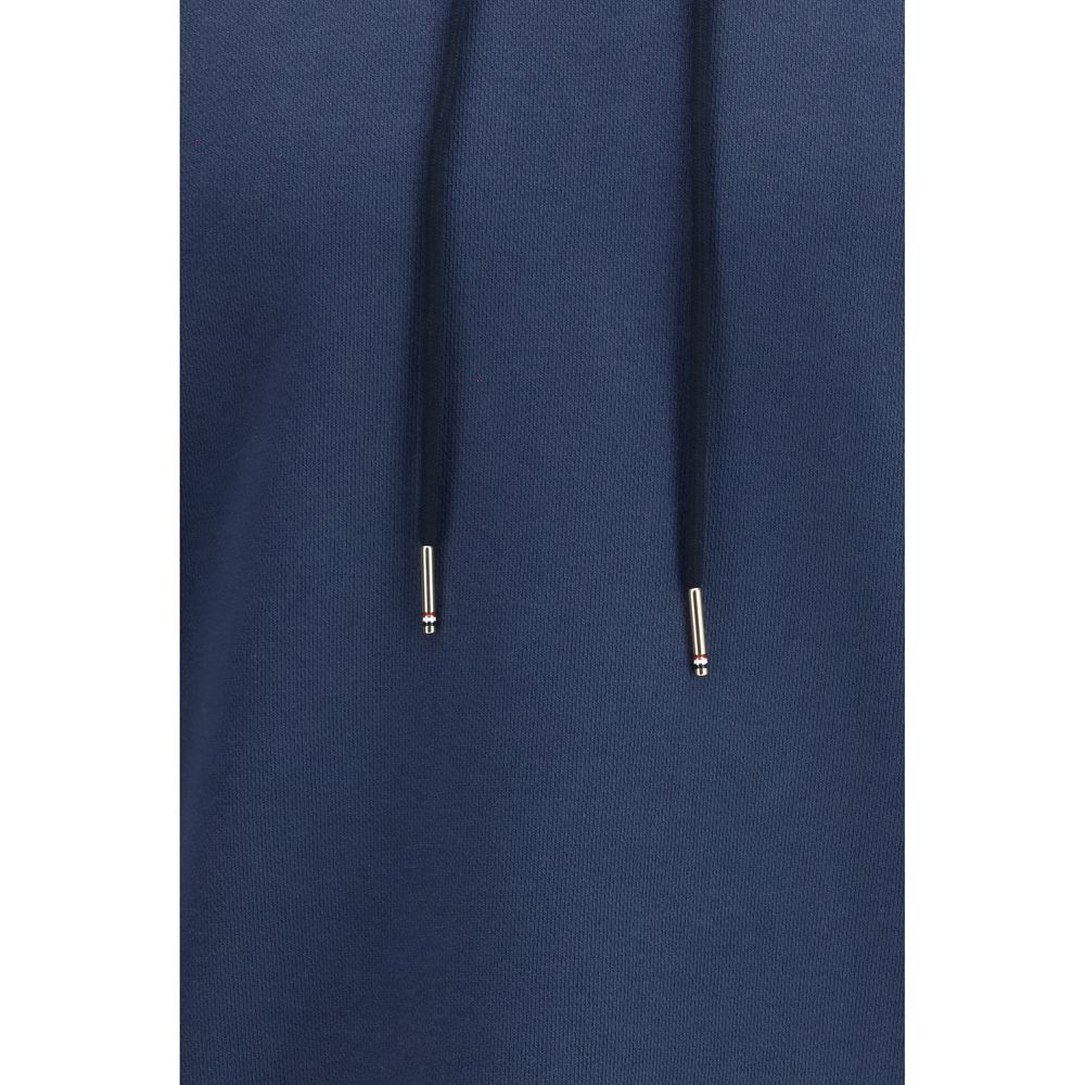 Thom Browne Blue Cotton Sweatshirt - Long Sleeve Hoodie Pullover