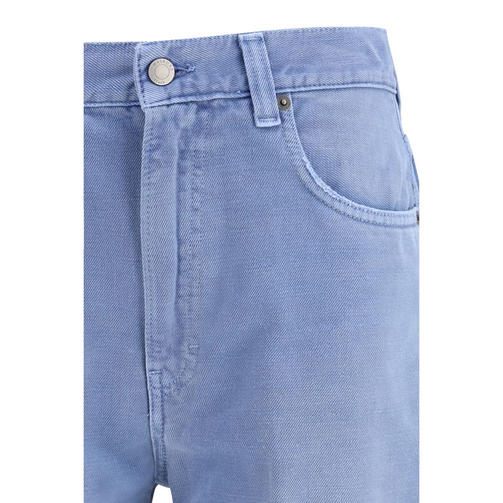 Haikure Light Blue Cotton Relaxed Fit Jeans