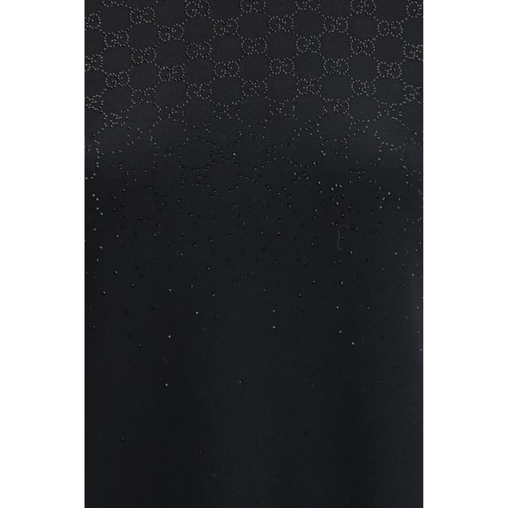 Gucci Black Wool Blend Mini Dress