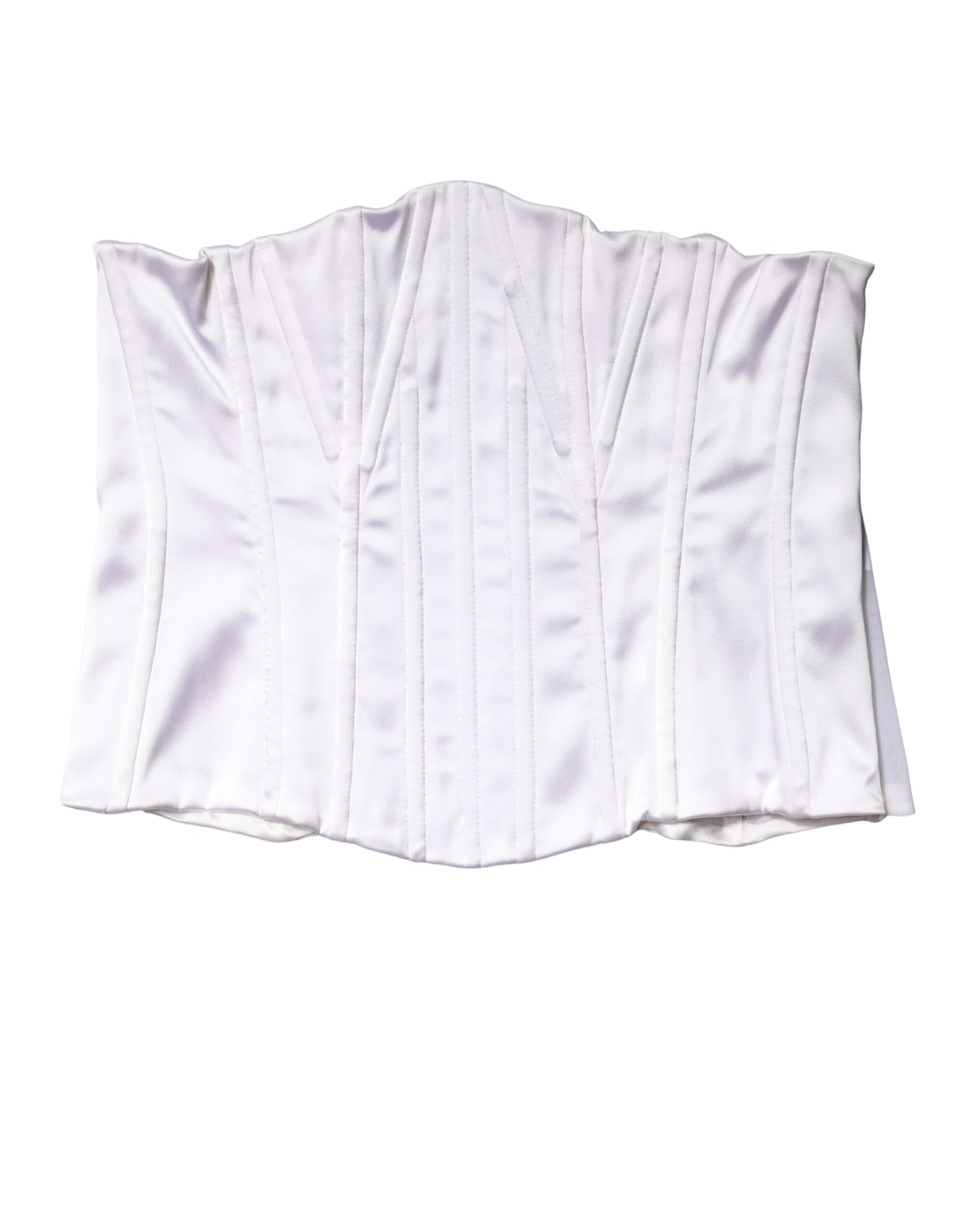 Dolce & Gabbana White Waist Cincher Corset