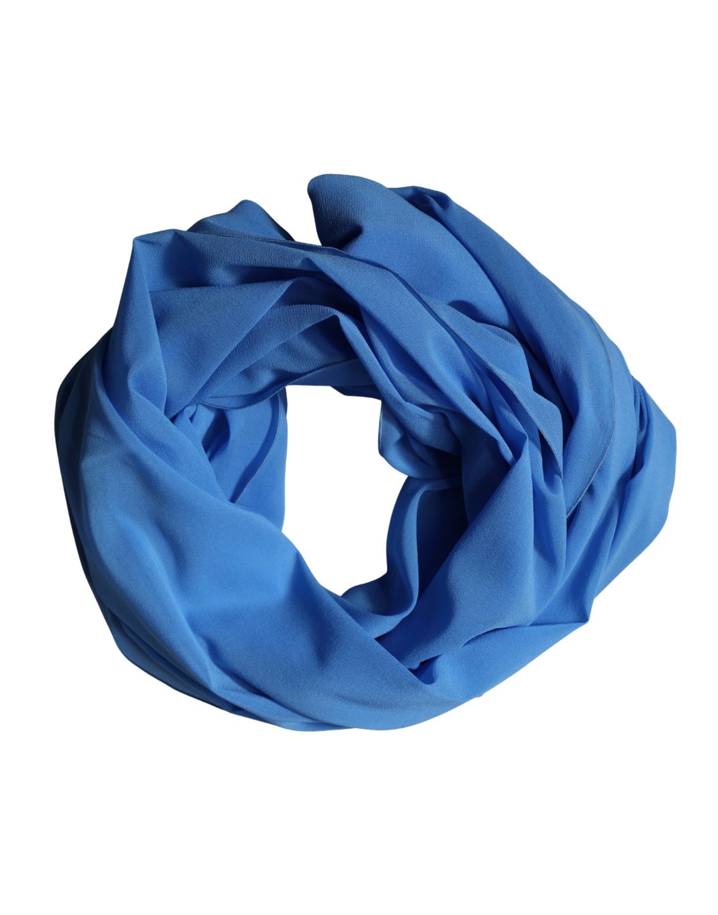 Dolce & Gabbana Blue Silk Neck Wrap Shawl Stole
