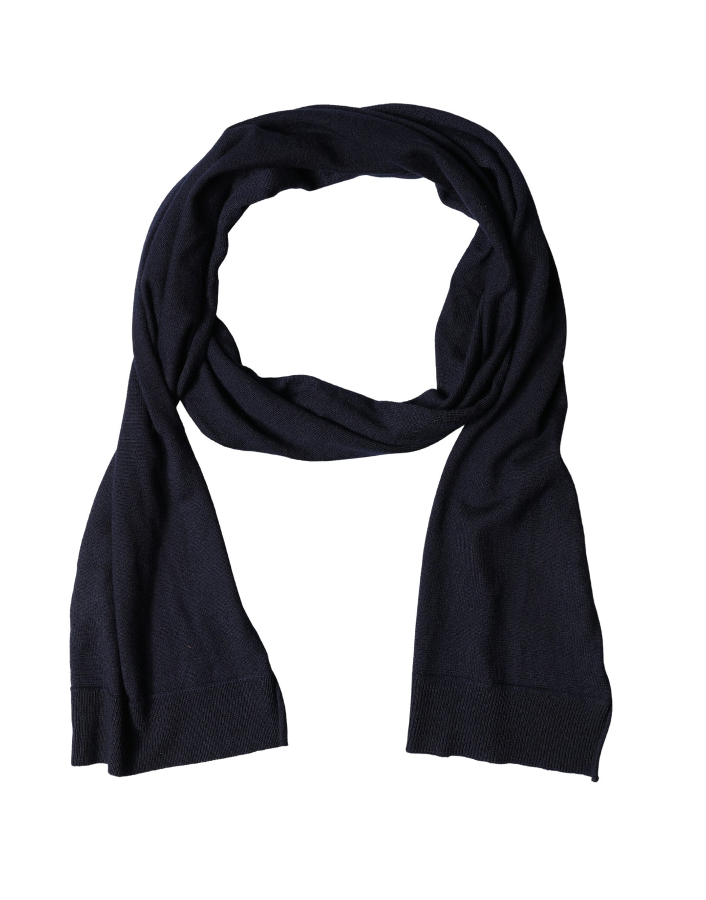 Dolce & Gabbana Black Wool Knitted Shawl Neck Wrap