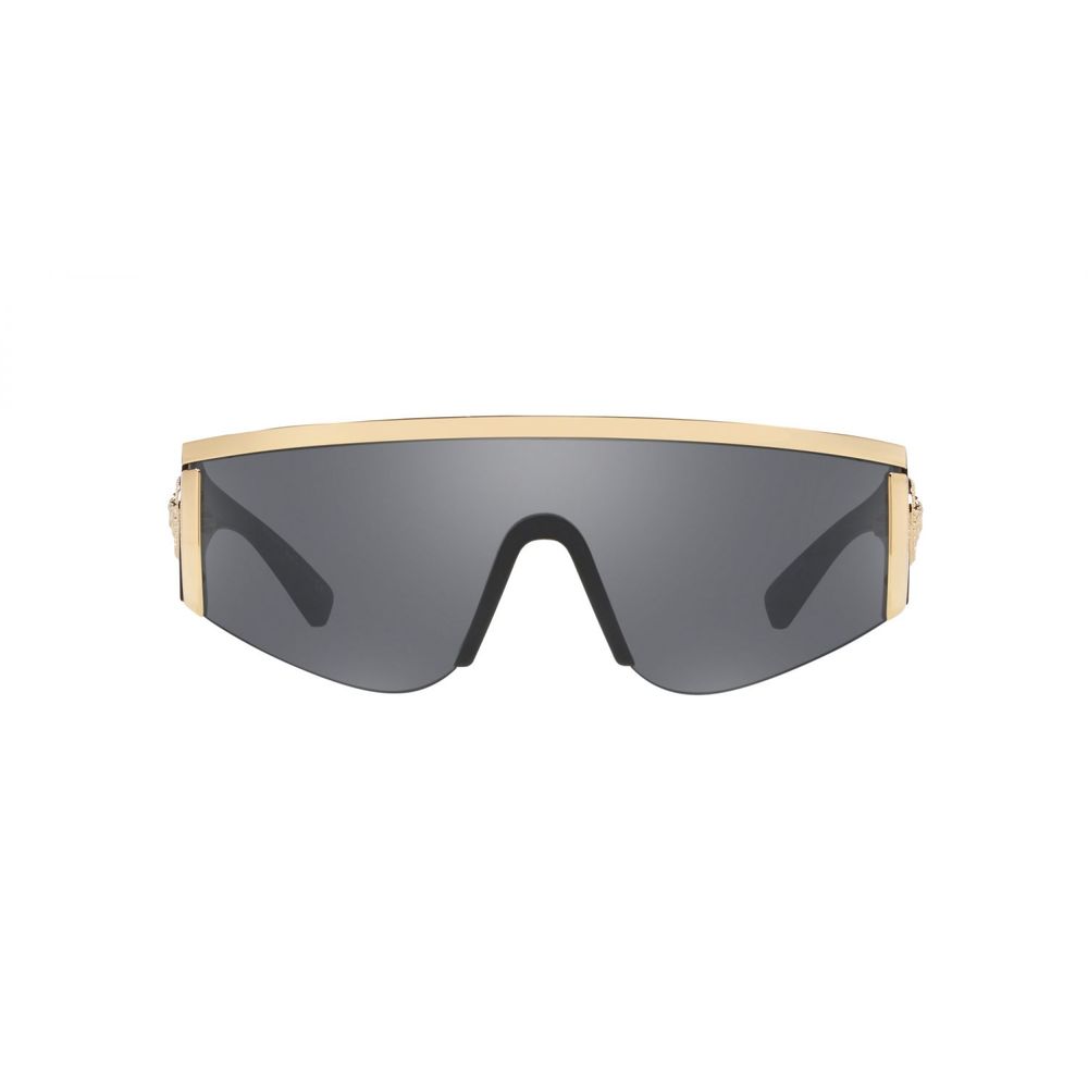 Versace Unisex VE2197 Tribute Shield Sunglasses – Black & Gold