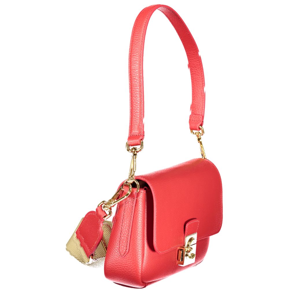 COCCINELLE U4K C-Me Lock Bag in Rosso Leather