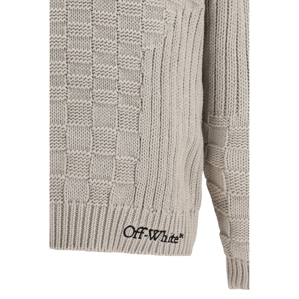 Off-White Beige Cotton Arrow Sweater