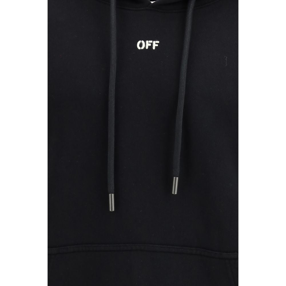 Off-White Black Cotton Sweatshirt - The Skate Hoodie