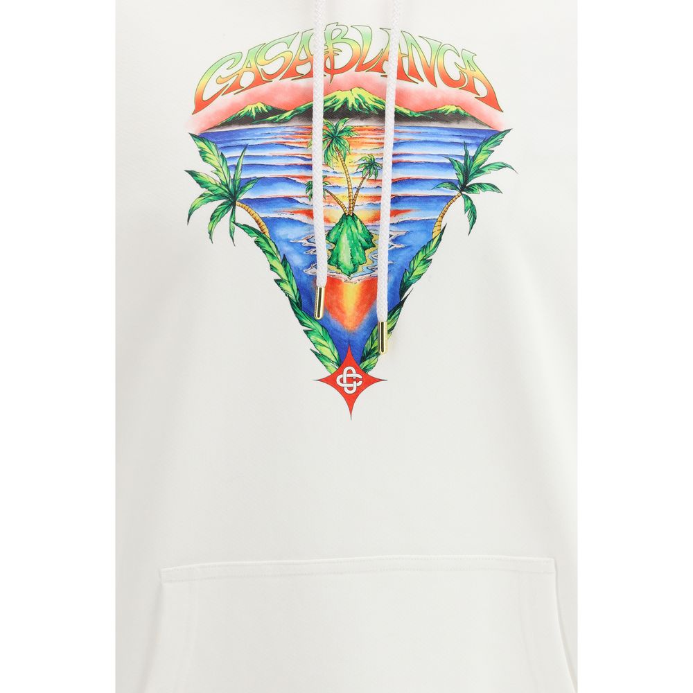Casablanca White Cotton Sweatshirt - Innocence Triangle Hoodie