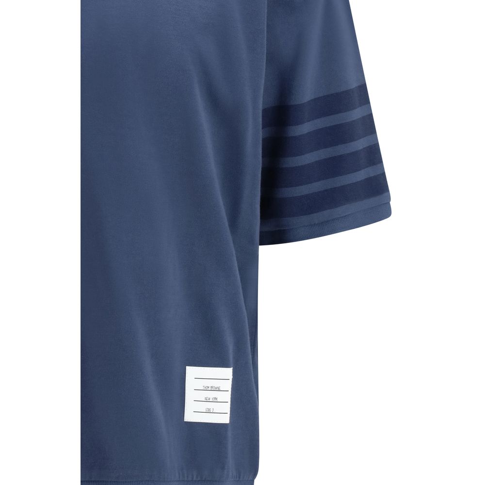 Thom Browne Blue 4-Bar Cotton Jersey T-Shirt
