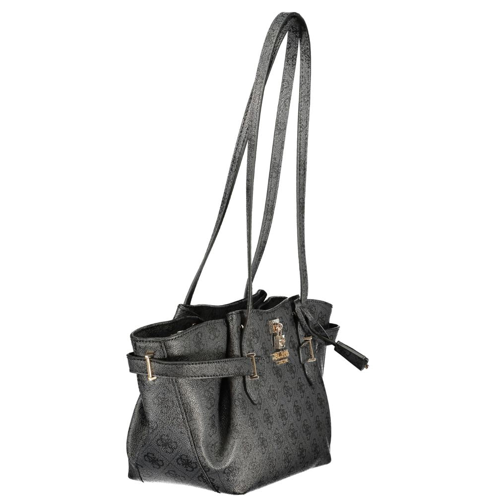 GUESS JEANS Black Polyurethane Women's Handbag - YESBA Tote