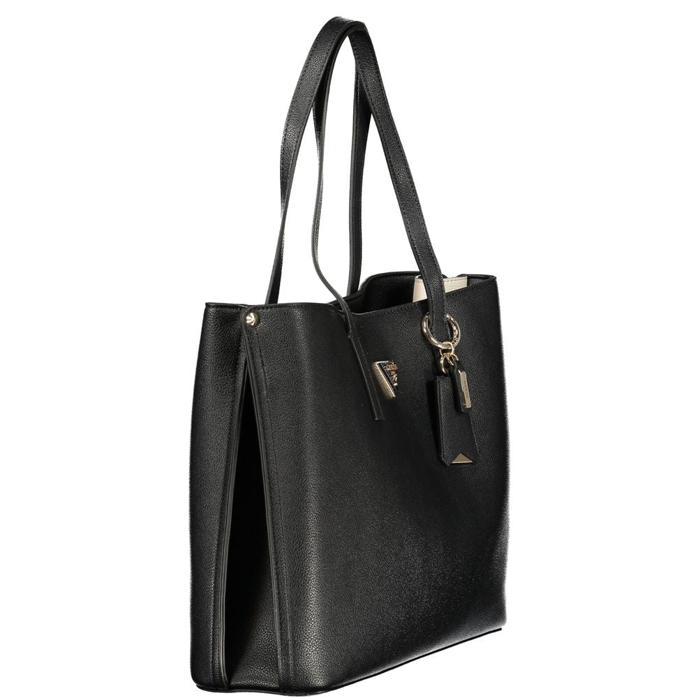 GUESS JEANS Black Polyurethane Women's Handbag - MERIDIAN II BAG