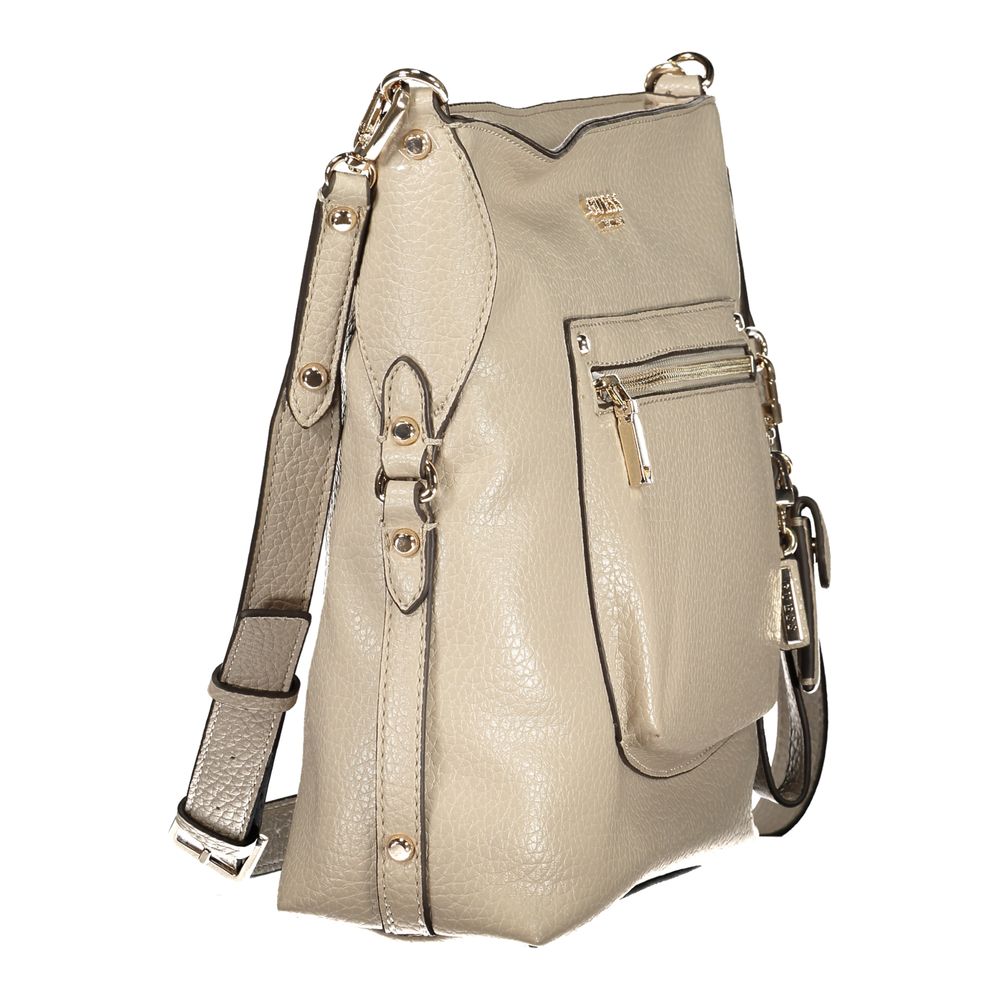 GUESS JEANS Beige Polyurethane Women's Handbag - Marsha Bag