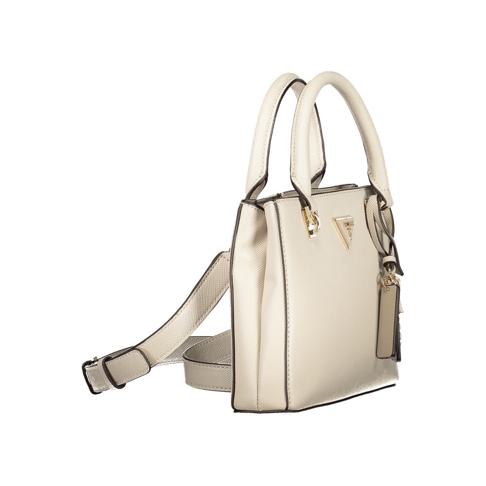 GUESS JEANS Noelle II Beige Polyurethane Handbag