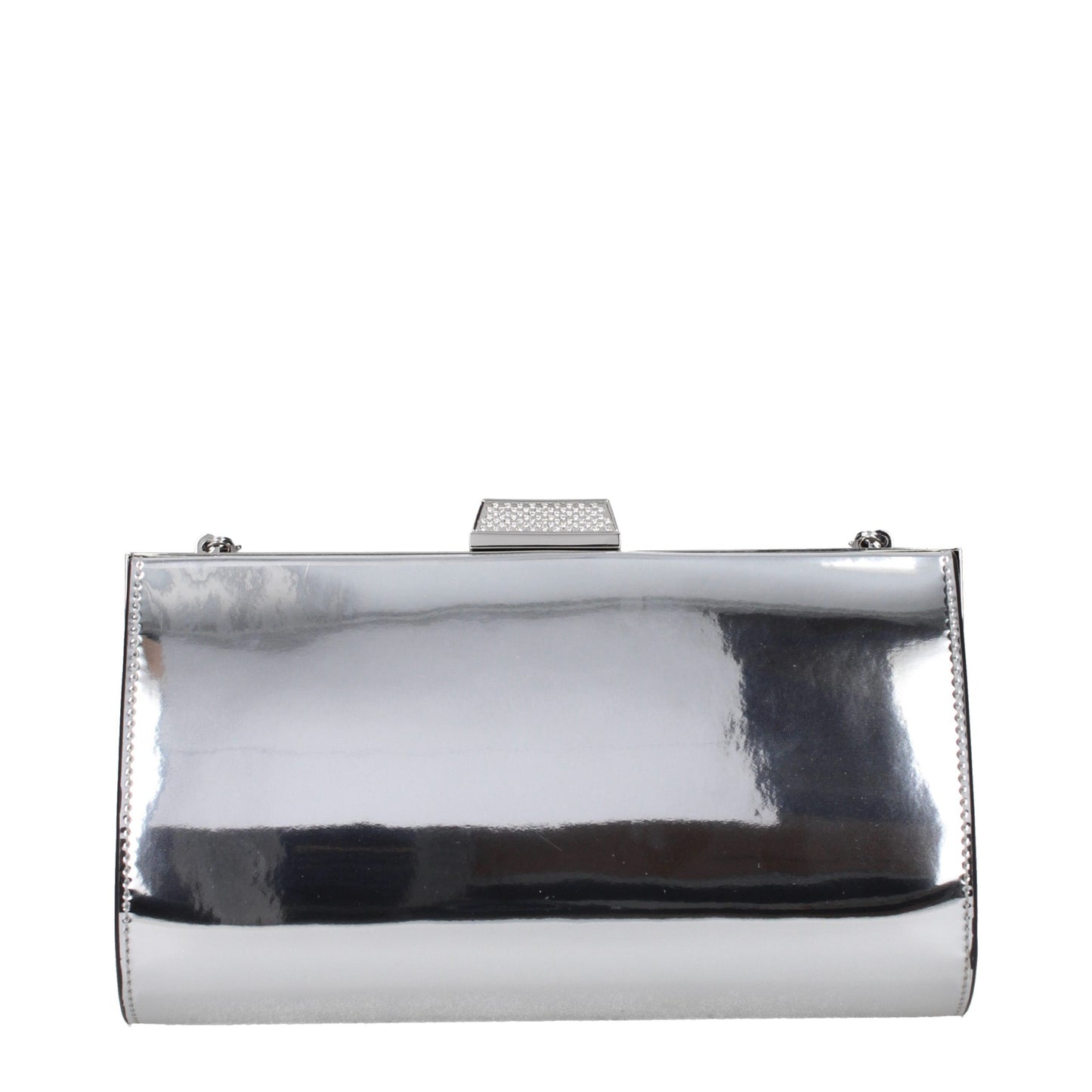 Jimmy Choo Gray Leather Clutch Bag - Elevate Your Evening Elegance