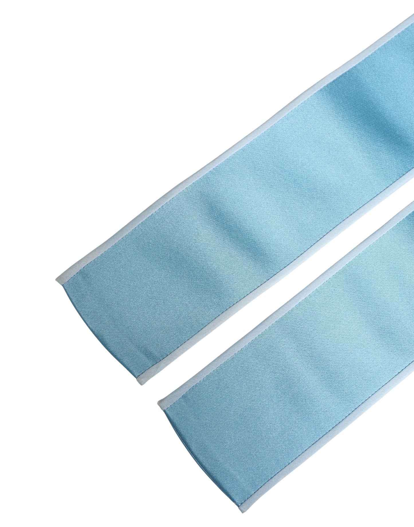 Dolce & Gabbana Light Blue Silk Satin Waist Belt