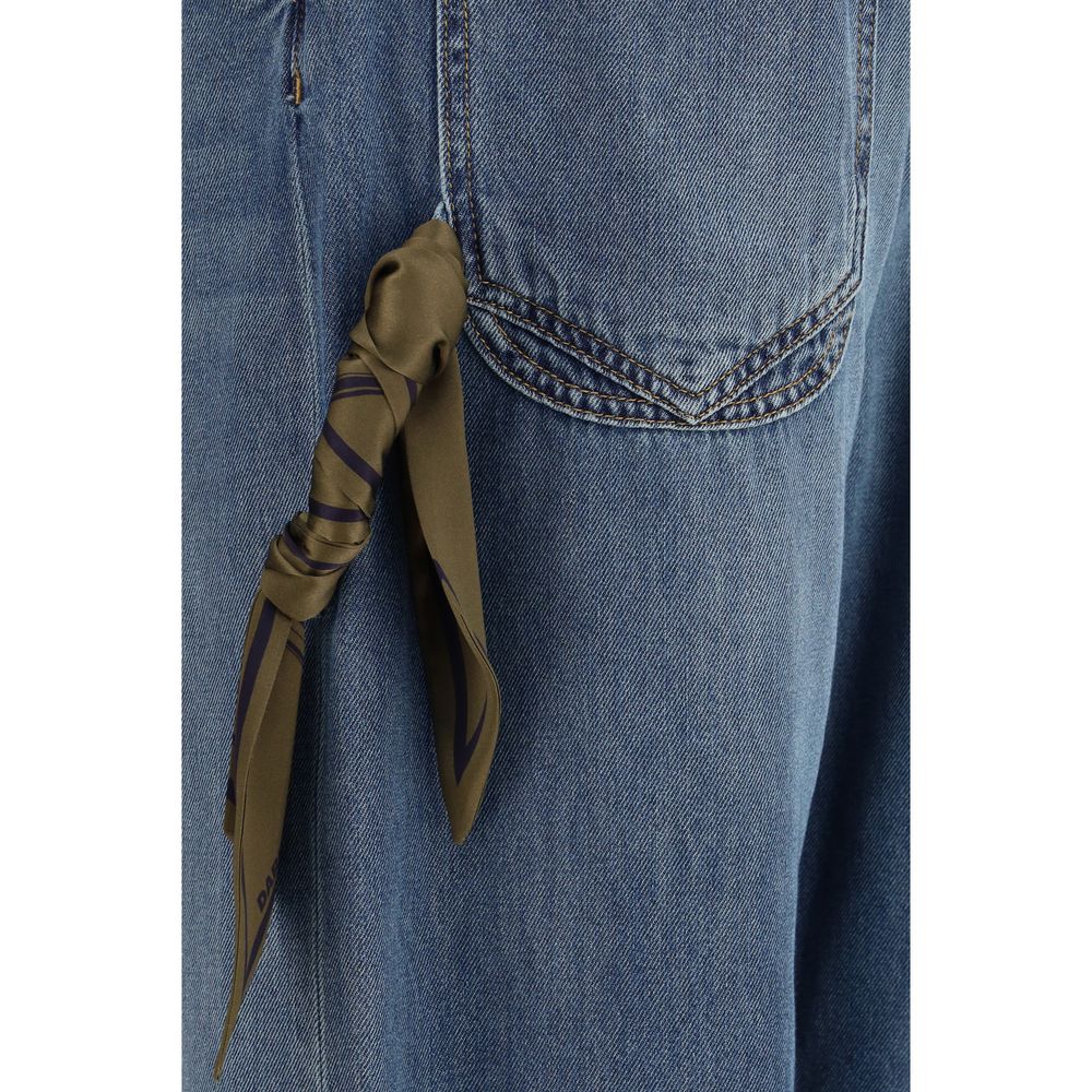 Darkpark Blue Cotton Boyfriend Jeans