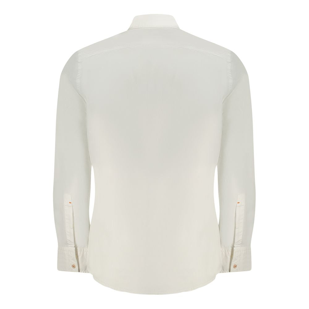 Hugo Boss White Cotton Long Sleeve Shirt