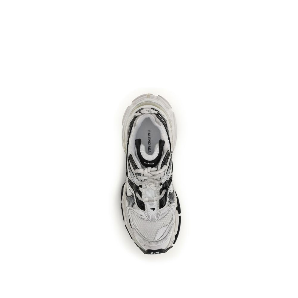 Balenciaga White & Black Runner 2 Sneakers