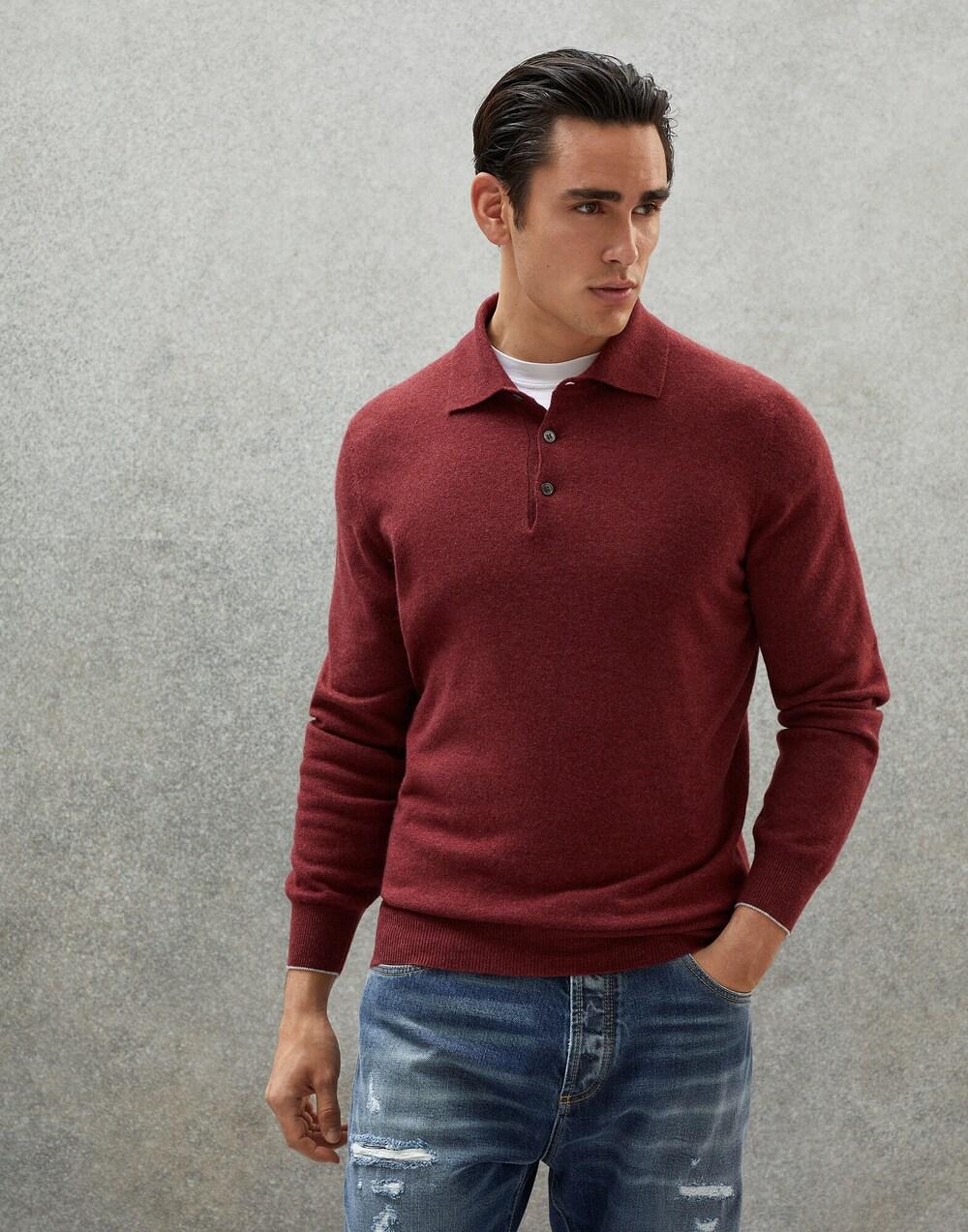 Brunello Cucinelli Red Cashmere Sweater